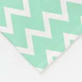 Mint Green en White Chevron Pattern Fleece Deken (Hoek)