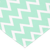 Mint Green en White Chevron Pattern Lange Tafelloper (Hoek)