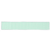 Mint Green en White Chevron Pattern Lange Tafelloper (Horizontaal)