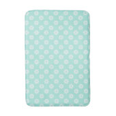 Mint Green en White Daisies Badmat (Voorkant Verticaal)