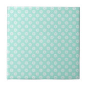 Mint Green en White Daisies patterned Tegeltje (Voorkant)