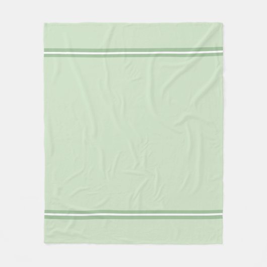 Mint Green en White Fleece Deken (Voorkant)