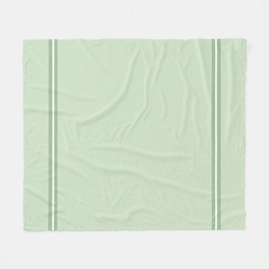 Mint Green en White Fleece Deken (Voorkant (Horizontaal))