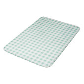 Mint Green en White Gingham Badmat (Gekanteld)