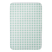 Mint Green en White Gingham Badmat (Voorkant Verticaal)