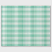 Mint Green en White Gingham Cadeaupapier (Vlak)