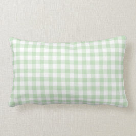 Mint Green en White Gingham Pattern Kussen