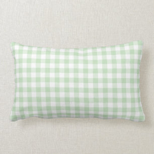 Mint Green en White Gingham Pattern Kussen