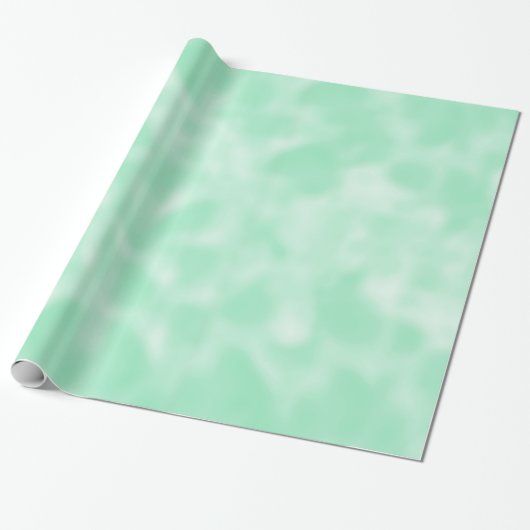 Mint Green en White Mottled Cadeaupapier (Uitgerold)