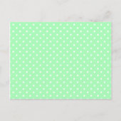 Mint Green en White Polka Dot Briefkaart (Voorkant)