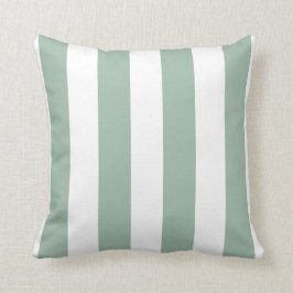 Mint Green en White Striped Kussen
