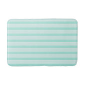 Mint Green en White Stripes Pattern Badmat (Voorkant)
