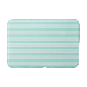 Mint Green en White Stripes Pattern Badmat