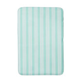Mint Green en White Stripes Pattern Badmat (Voorkant Verticaal)