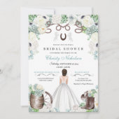 Mint Green en White Western Vrijgezellenfeest Kaart (Voorkant)