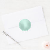 Mint Green Envelope Seal Ronde Sticker (Envelop)