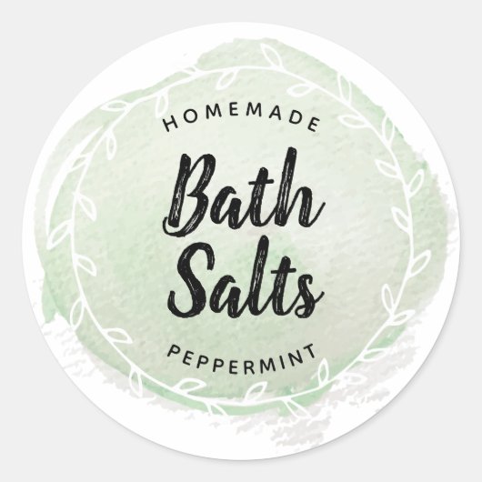 Mint Green Essential Oil Craft Sticker Label (Voorkant)