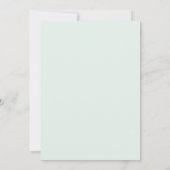 Mint Green Ethereal Winter Wedding Kaart (Achterkant)