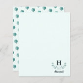 Mint Green Eucalyptus Branches Letter Monogram (Voorkant / Achterkant)