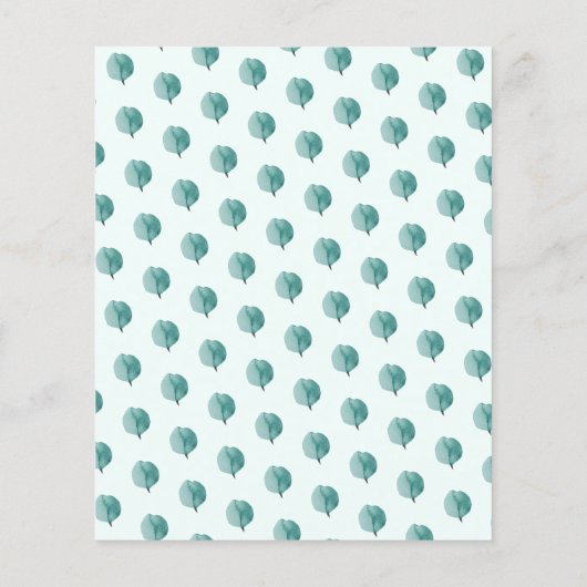 Mint Green Eucalyptus Branches Letter Monogram (Achterkant)