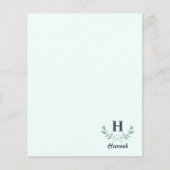 Mint Green Eucalyptus Branches Letter Monogram (Voorkant)