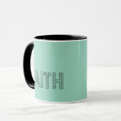 Mint green faith typography coffee mug mok (Voorkant links)