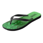 Mint Green Faux Glitter Teenslippers (Schuin)