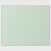 Mint-Green Faux Glitter & White Ikat Chevron Cadeaupapier (Vlak)
