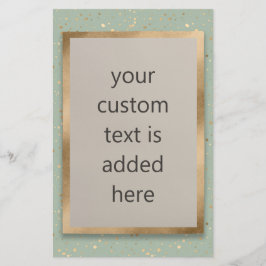 Mint Green & Faux Gold Foil Confetti Stippen Aange Flyer