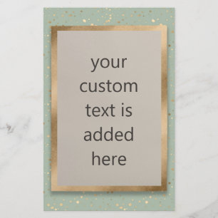 Mint Green & Faux Gold Foil Confetti Stippen Aange Flyer