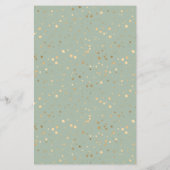 Mint Green & Faux Gold Foil Confetti Stippen Aange Flyer (Achterkant)