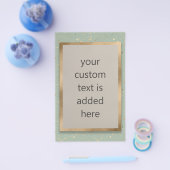 Mint Green & Faux Gold Foil Confetti Stippen Aange Flyer (Enkel)