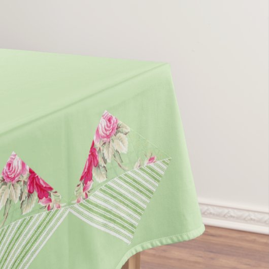 Mint Green Faux Patchwork Tablecloth Tafelkleed (Voorbeeld)