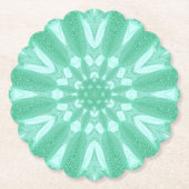 Mint Green Faux Tulle Design Kartonnen Onderzetters (Voorkant)