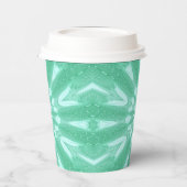 Mint Green Faux Tulle Design Papieren Bekers (Links)