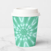 Mint Green Faux Tulle Design Papieren Bekers (Achterkant)