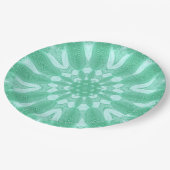 Mint Green Faux Tulle Design Papieren Bordje (Gekanteld)