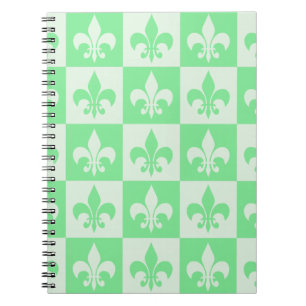 Mint Green Fleur de lis Notitieboek