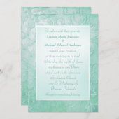Mint Green Floral Border Kaart (Voorkant / Achterkant)