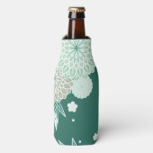 Mint Green Floral Bottle Cooler (Fles Voorkant)
