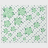 Mint Green Floral Cadeaupapier (Vlak)