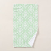Mint Green Floral Damask Bath Towel Set Bad Handdoek (Handdoek)
