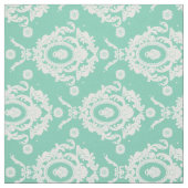 Mint Green Floral Damask Pattern Fabric Stof (Swatch)
