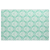 Mint Green Floral Damask Pattern Fabric Stof (Fat Quarter)