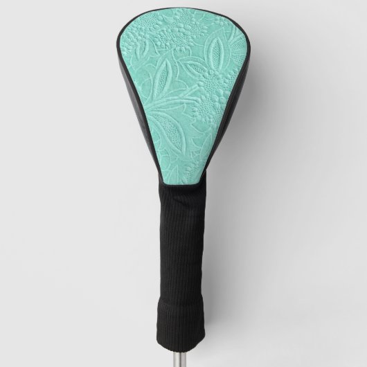 Mint Green Floral Golfheadcover (Voorkant)