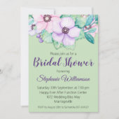 Mint Green Floral Vrijgezellenfeest Kaart (Voorkant)