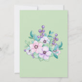 Mint Green Floral Vrijgezellenfeest Kaart (Achterkant)