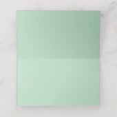 Mint Green & Floral Wedding Place Cards Plaatskaartje (Binnenkant ongevouwen)