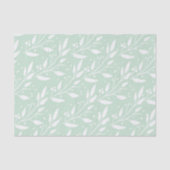 Mint Green Floral-weefselpapier Tissuepapier (Voorkant)