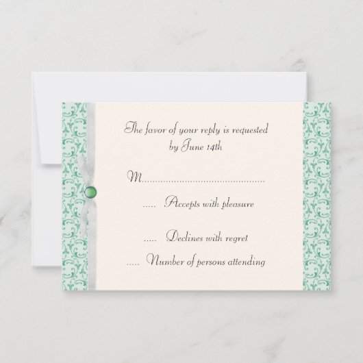 Mint Green Florentine RSVP (Voorkant)
